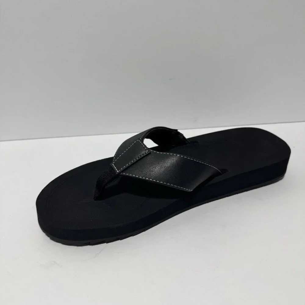Bruno Marc Mens Flip Flop Sandals Black Size 12 M